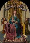 The Virgin and Child Enthroned, with Four Angels, Quentin Matsys